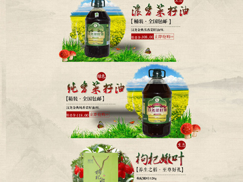 承接青海漢堯農(nóng)副產(chǎn)品有限責任公司淘寶首頁設計